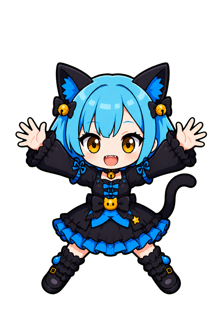 猫・弾幕・正面