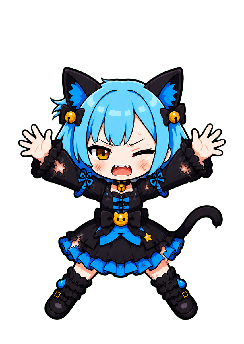 猫・ピンチ弾幕・正面