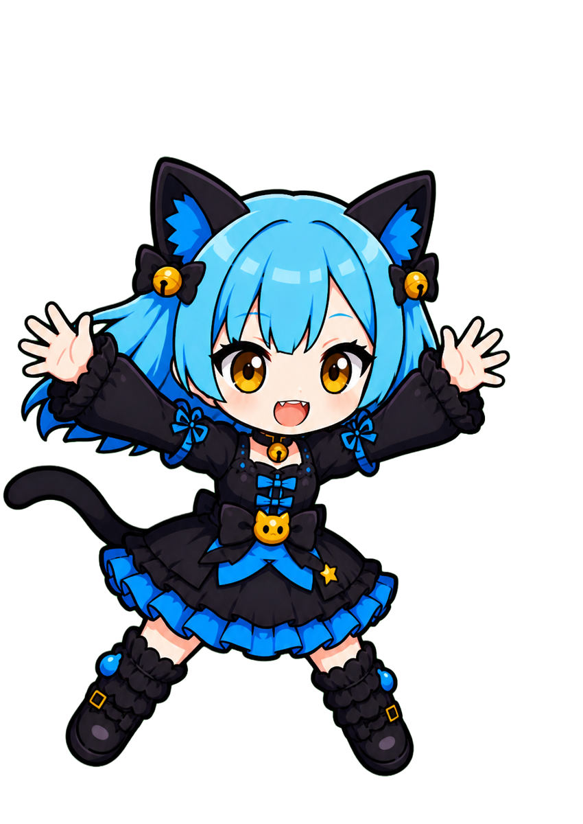 猫・右移動・正面