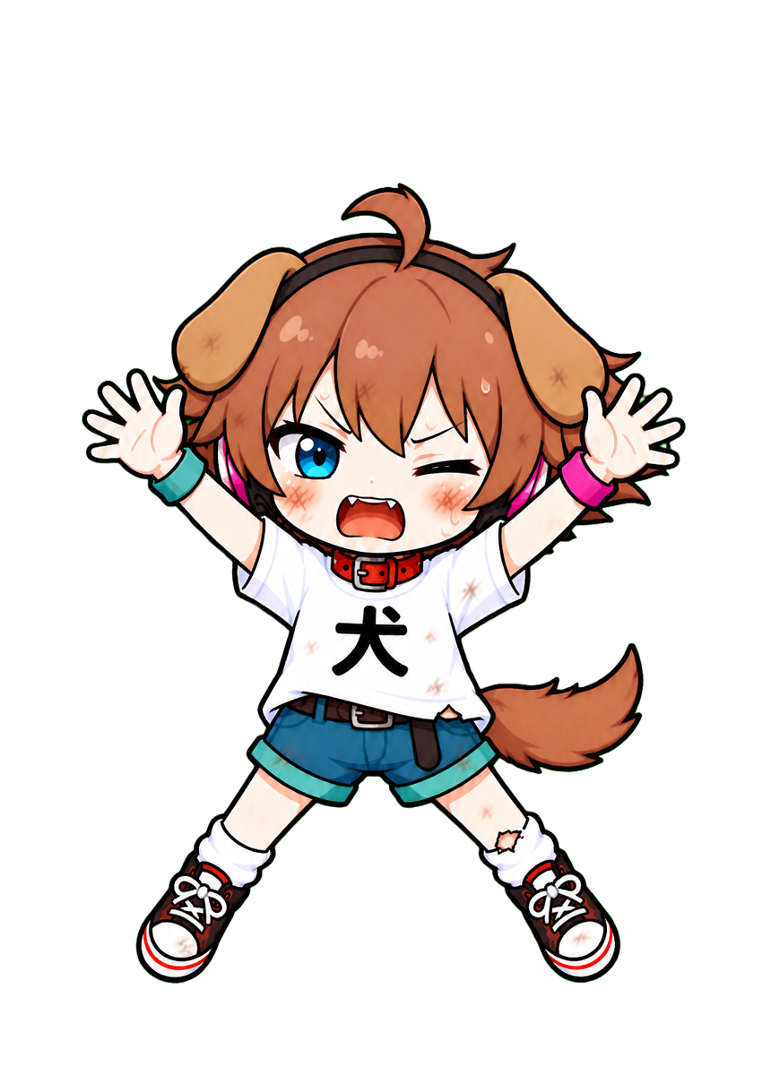 犬・ピンチ左移動・正面