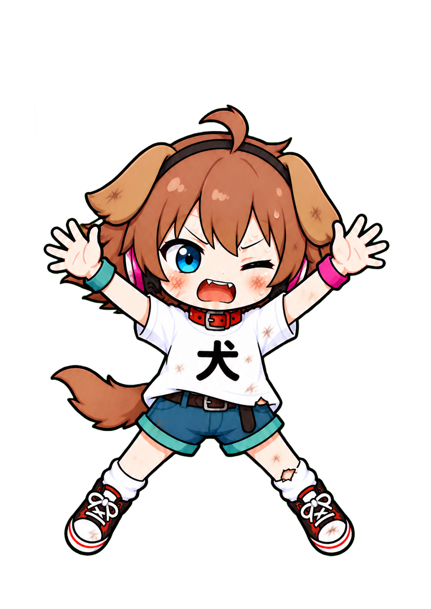 犬・ピンチ右移動・正面